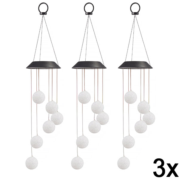 3x Висяща соларна LED градинска лампа | AURAWIND