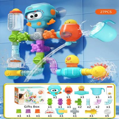 Вакуумна въртяща се играчка за баня с вендузи (27 бр./комплект) | OCTOYFUN